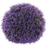 Palla Decorativa con Foglie Verde Viola in PVC 30x30x30 cm