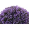 Palla Decorativa Con Foglie Verde Viola In Pvc 30X30X30 Cm