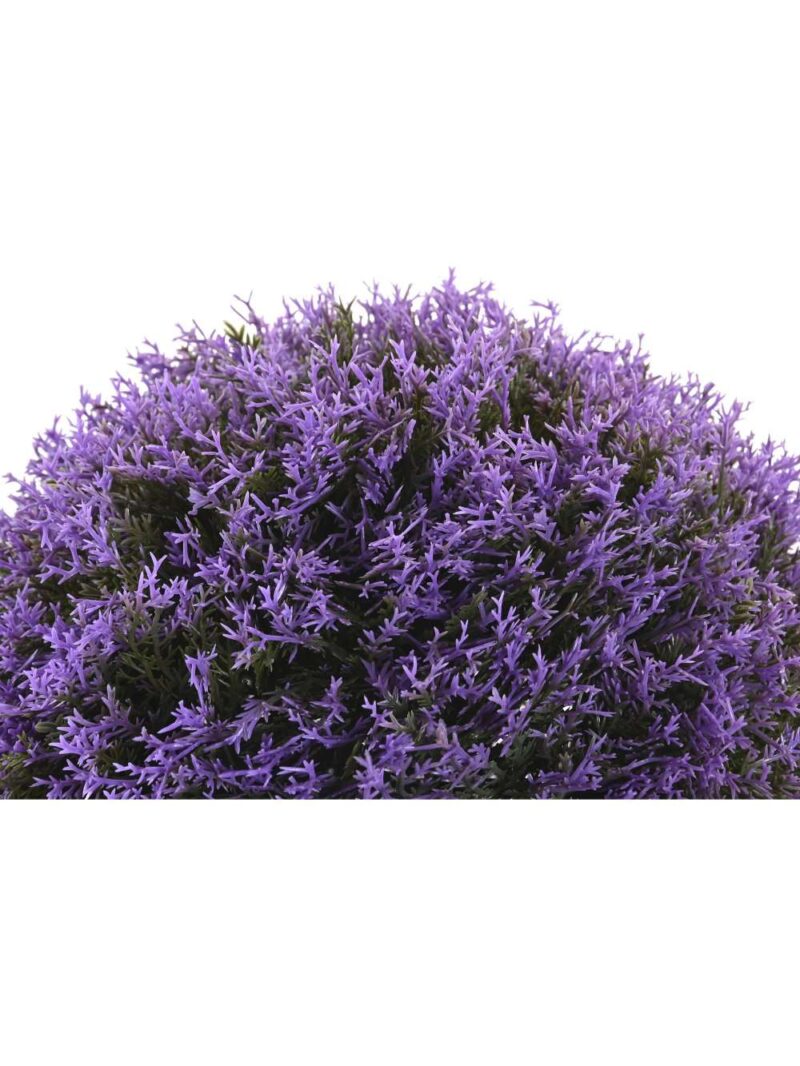 Palla Decorativa Con Foglie Verde Viola In Pvc 30X30X30 Cm
