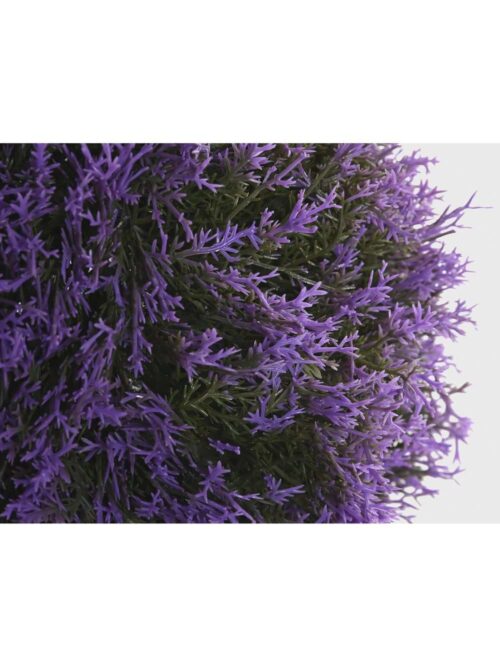 Palla Decorativa con Foglie Verde Viola in PVC 30x30x30 cm