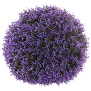 Palla Decorativa con Foglie Verde Viola in PVC 30x30x30 cm