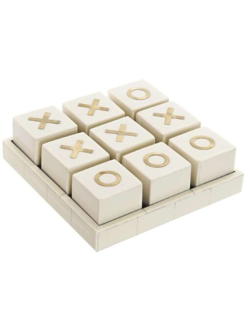 Gioco di Tris in Legno Avorio 21x21 cm