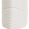 Vaso In Gres Porcellanato Bianco Con Motivo Foglia H70
