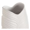 Vaso In Gres Porcellanato Bianco Con Motivo Foglia H50