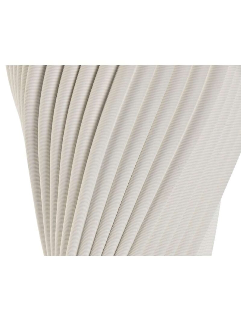 Vaso In Gres Porcellanato 3D Bianco Con Motivo A Onda H40