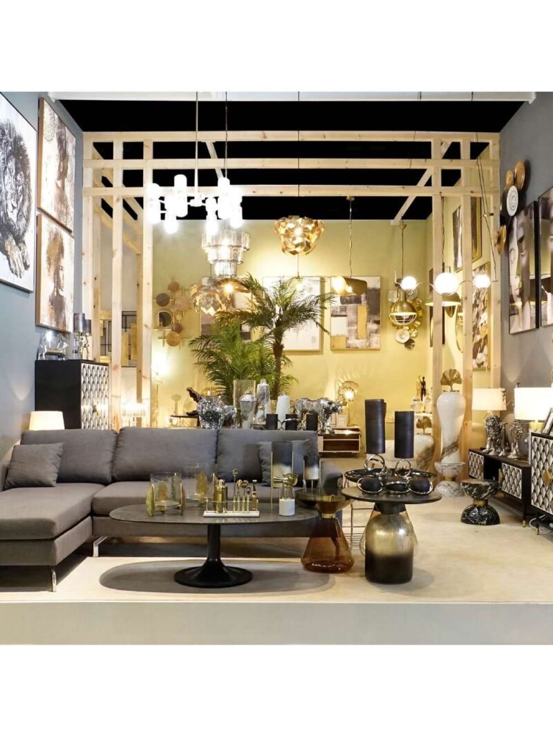 Lampadario Da Soffitto In Metallo Dorato