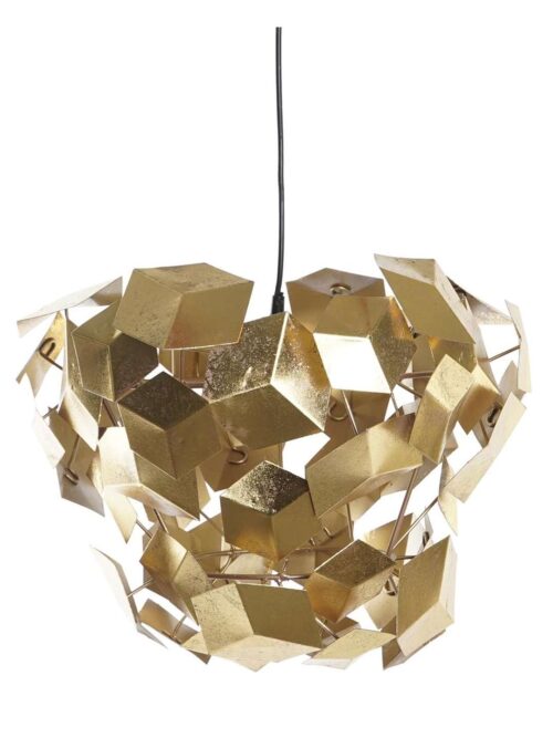 Lampadario da Soffitto in Metallo Dorato