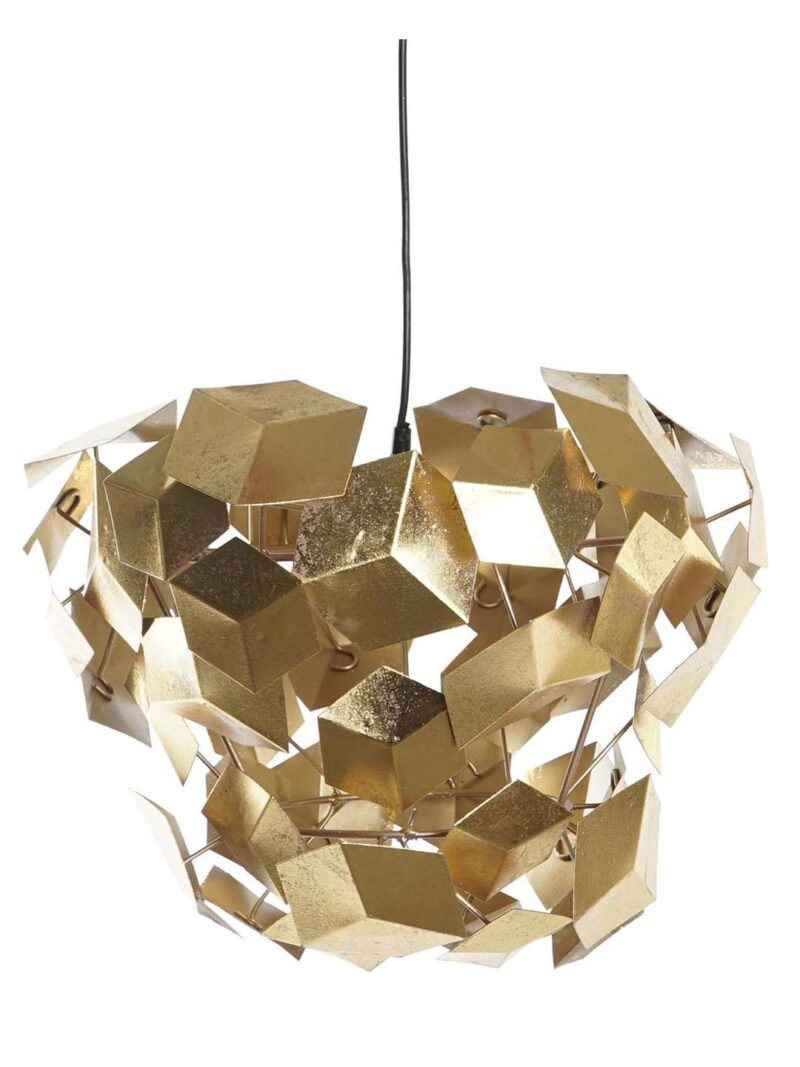 Lampadario Da Soffitto In Metallo Dorato