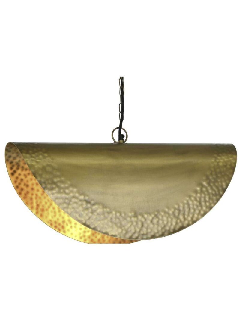 Lampadario Da Soffitto In Metallo Piegato Dorato