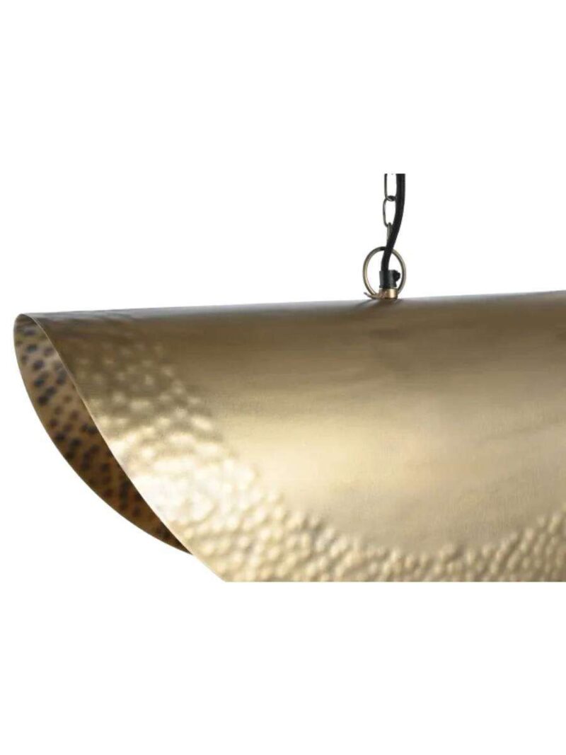 Lampadario Da Soffitto In Metallo Piegato Dorato