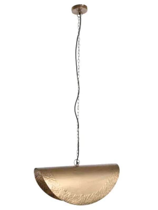 Lampadario Da Soffitto In Metallo Piegato Dorato