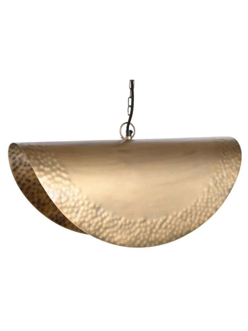 Lampadario Da Soffitto In Metallo Piegato Dorato