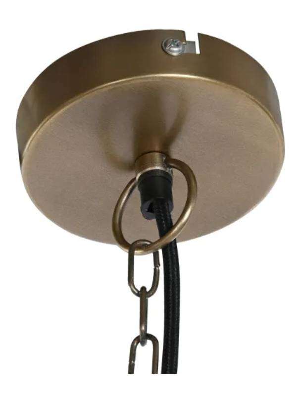 Lampadario Da Soffitto In Metallo Piegato Dorato
