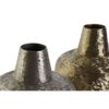 Vaso In Alluminio Raschiato Argento E Oro 22X22X33