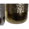 Vaso In Alluminio Raschiato Argento E Oro 22X22X33