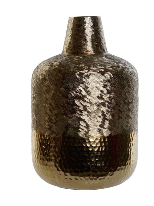 Vaso in Alluminio Raschiato Oro 22x22x33