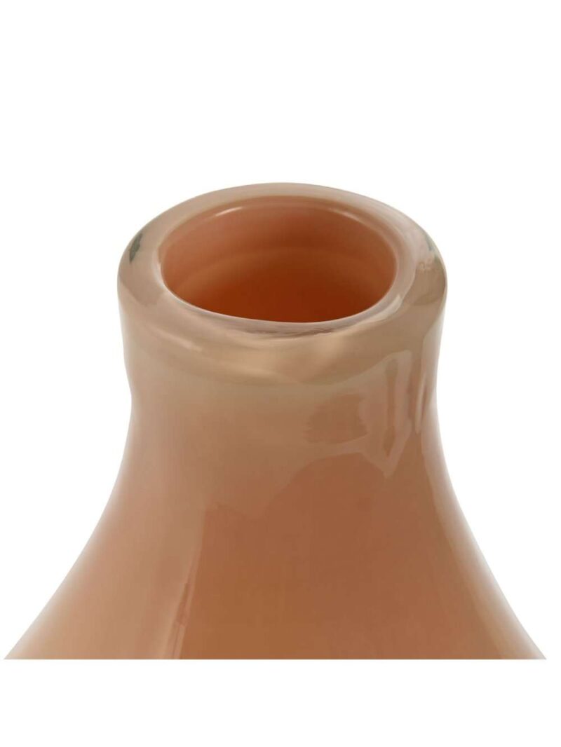 Vaso In Cristallo Color Pesca H33