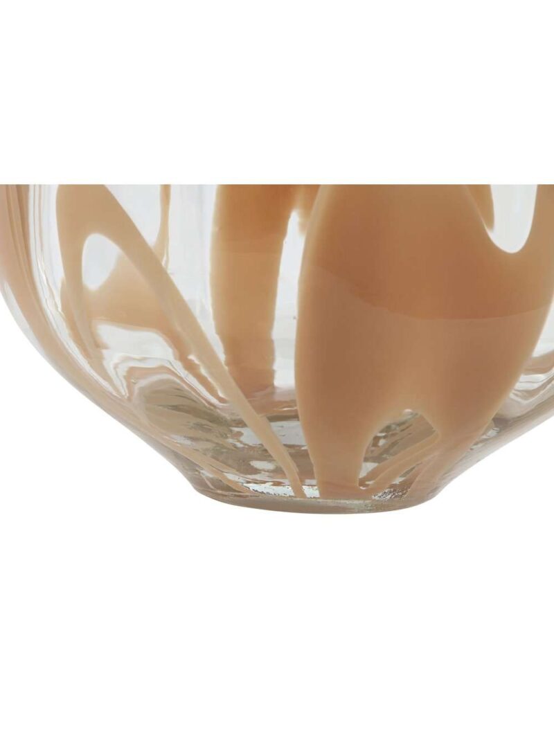 Vaso In Cristallo Color Pesca H33