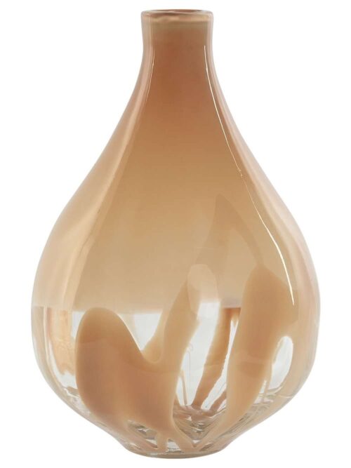 Vaso in Cristallo Color Pesca h33