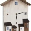 Orologio Da Tavolo In Legno Di Paulownia Tipo Case Bianco