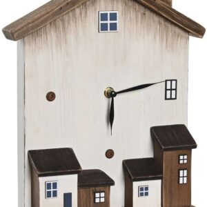 Orologio da Tavolo in Legno di Paulownia Tipo Case Bianco