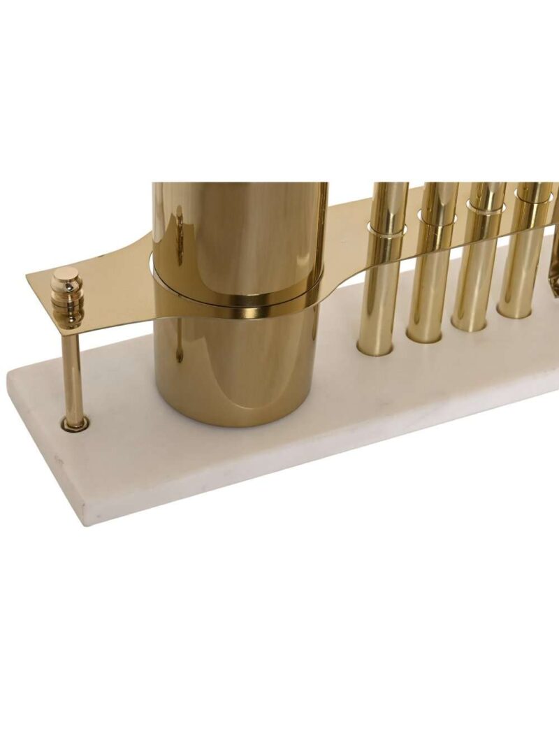 Set Cocktail 6 Pz Acciaio Inox Ramato Con Base Marmo
