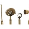 Set Cocktail 6 Pz Acciaio Inox Ramato Con Base Marmo