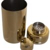 Set Cocktail 6 Pz Acciaio Inox Ramato Con Base Marmo
