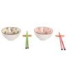 Set Sushi In Gres Con Motivo Gatto In Bamboo