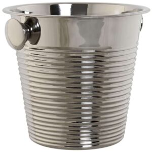 Cestello Porta Champagne in Acciaio Inox Argentato