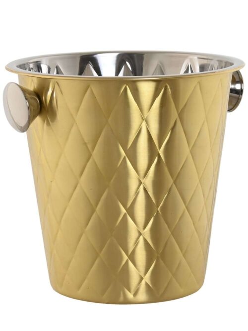 Cestello Porta Champagne in Acciaio Inox Dorato Opaco