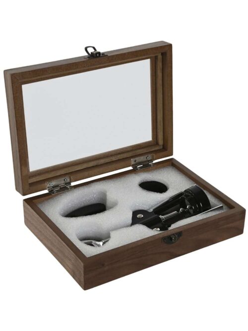 Set 3 Pezzi per Vino in Acciaio Inox Nero