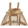 Portacandele In Rattan Naturale Con Cristallo