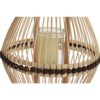 Portacandele In Rattan Naturale Con Cristallo