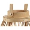 Portacandele In Rattan Naturale Con Cristallo