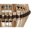Portacandele In Rattan Naturale Con Cristallo