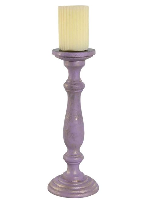 Candelabro in Legno di Mango Design Vintage