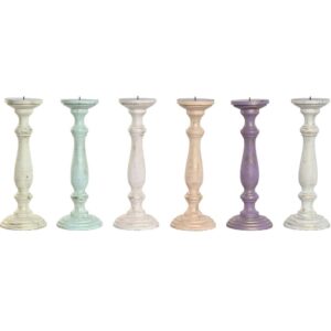 Candelabro in Legno di Mango Design Vintage