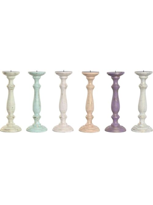 Candelabro in Legno di Mango Design Vintage