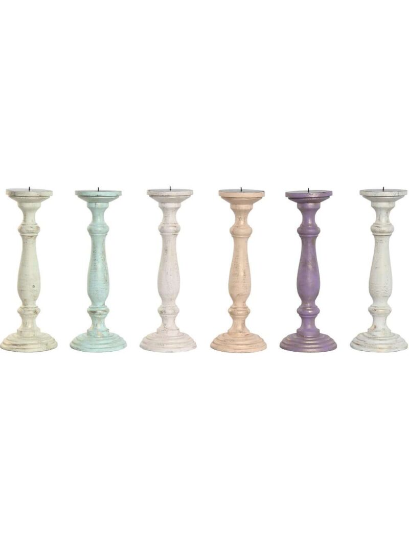 Candelabro In Legno Di Mango Design Vintage