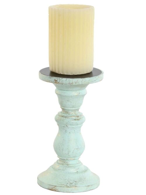 Candelabro in Legno di Mango Design Vintage