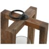 Portacandele In Legno Di Mango E Cristallo