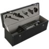 Set 6 Pezzi Per Vino In Confezione Pelle Nera