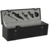 Set 6 Pezzi Per Vino In Confezione Pelle Nera