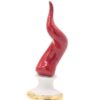 Corno Rosso con Base in Porcellana di Capodimonte
