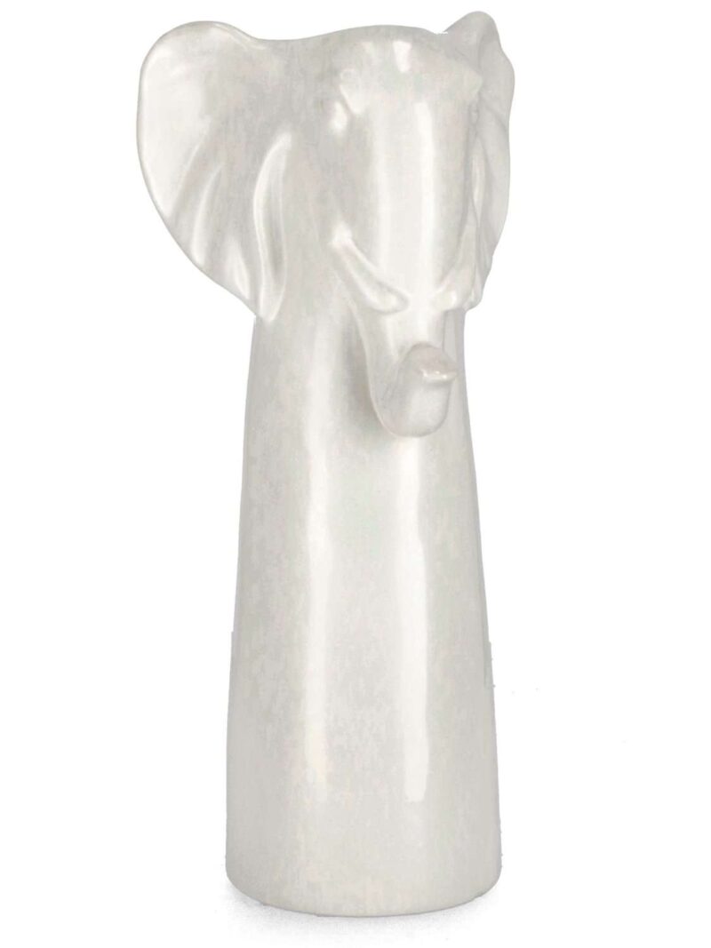 Vaso Jaiden Elefante Alto Bianco Dolomite