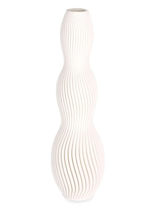 Vaso Svenna Beige Ceramica Stampata in 3D Impermeabile