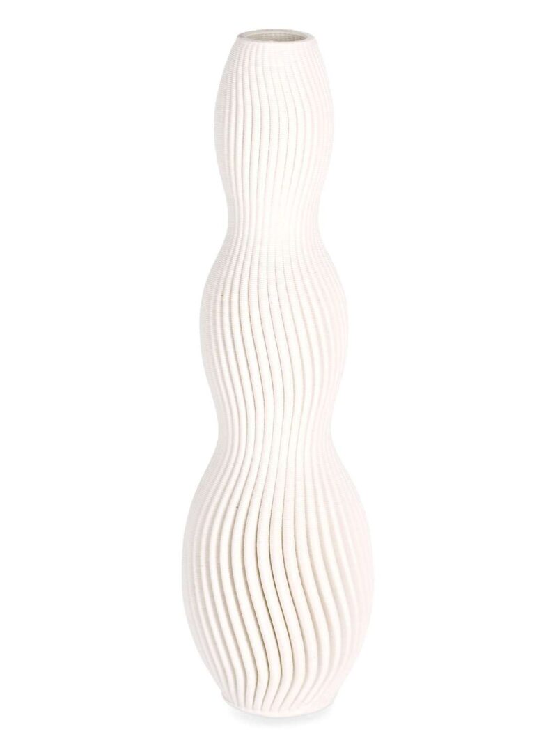 Vaso Svenna Beige Ceramica Stampata In 3D Impermeabile
