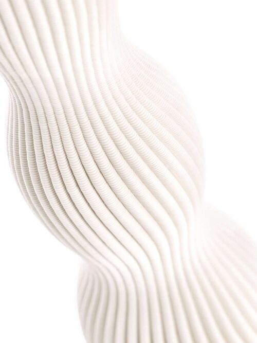 Vaso Svenna Beige Ceramica Stampata in 3D Impermeabile