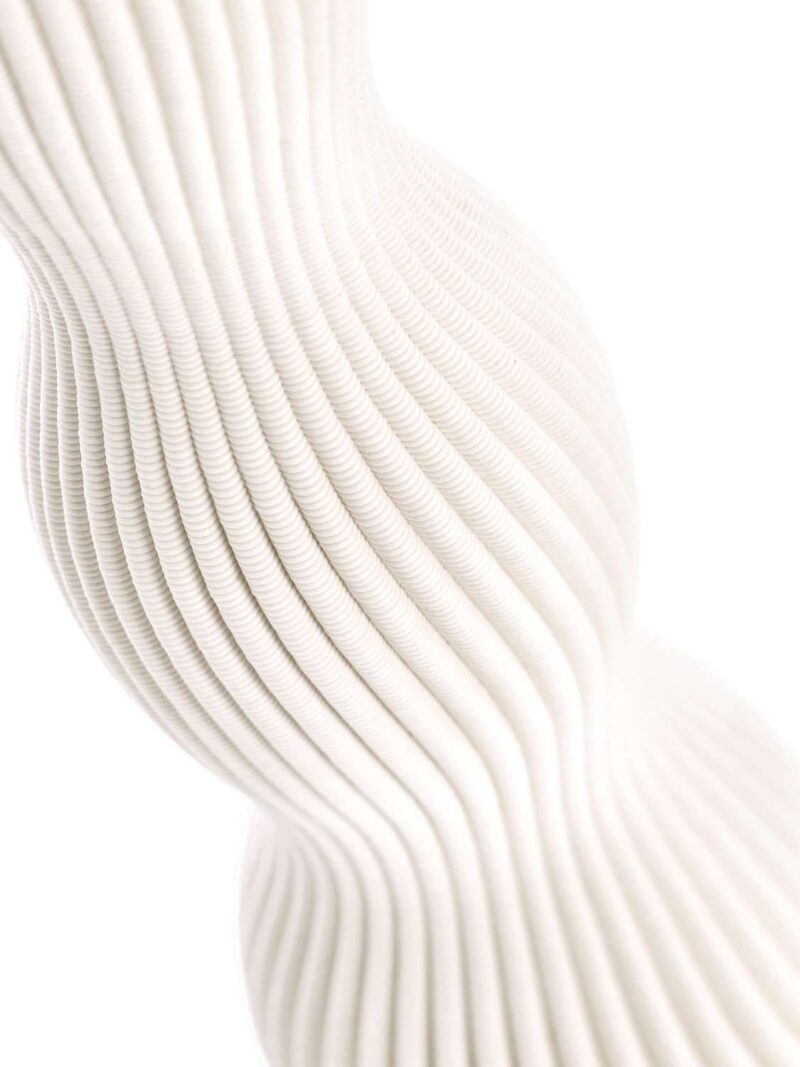 Vaso Svenna Beige Ceramica Stampata In 3D Impermeabile